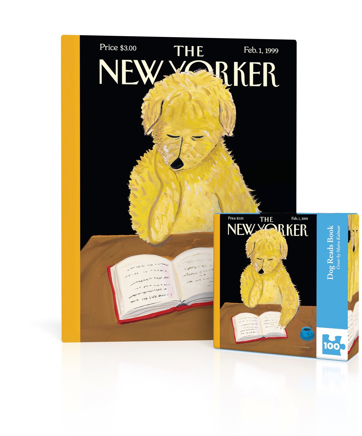 Dog Reads Book Mini Image 1