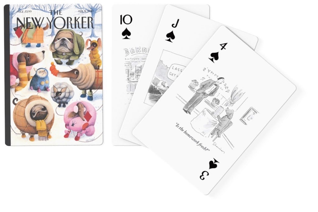 Dog Cartoons Playing Cards