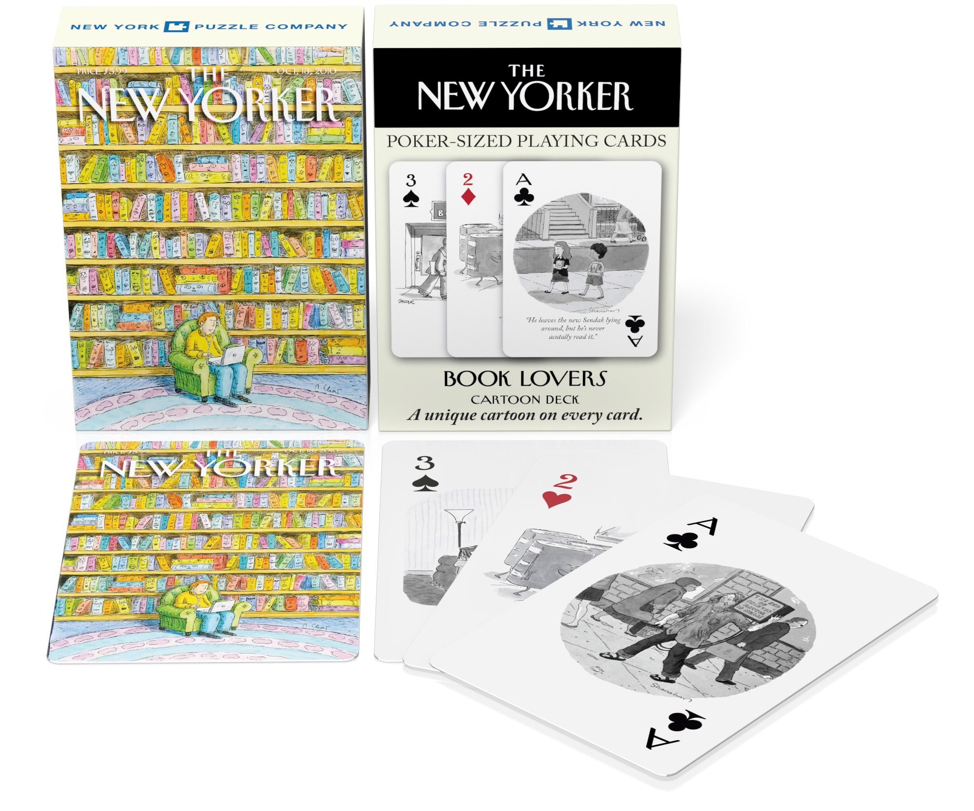 Book Lover Cartoons Playing Cards Image 1