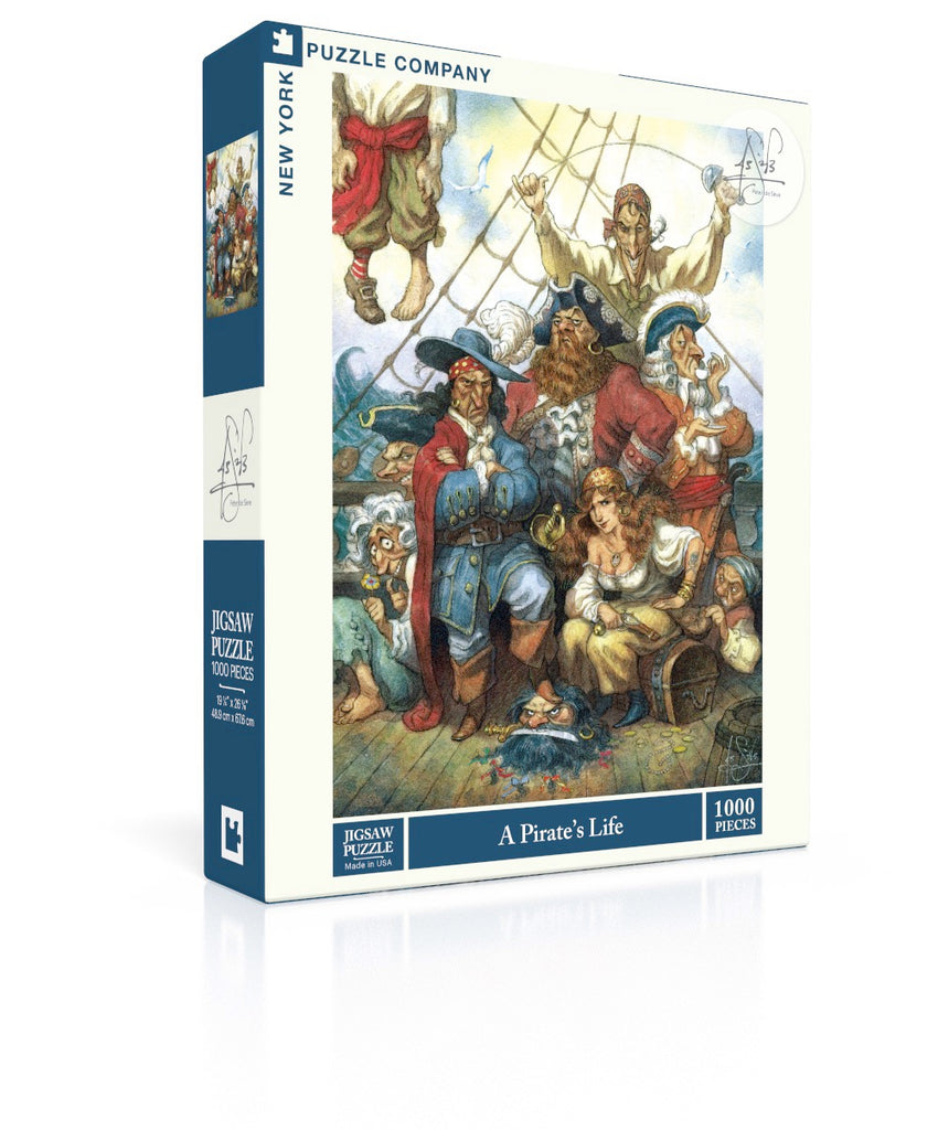 BrainTreeGames Pirates Table 1000 Piece Jigsaw Puzzle For Adults - Anti-Glare, 27.5" X 19.5"