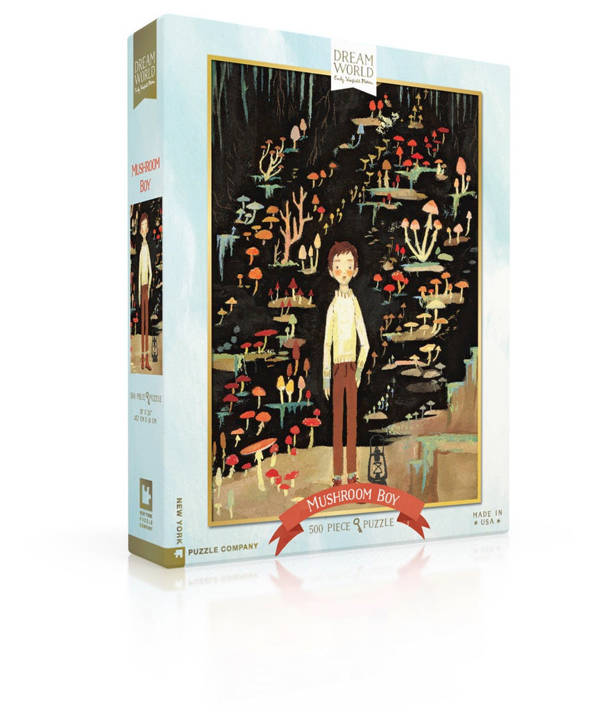 Springbok 500 Piece Jigsaw Puzzle - Fairytale Mushroom Forest, Made In USA With Recycled Materials