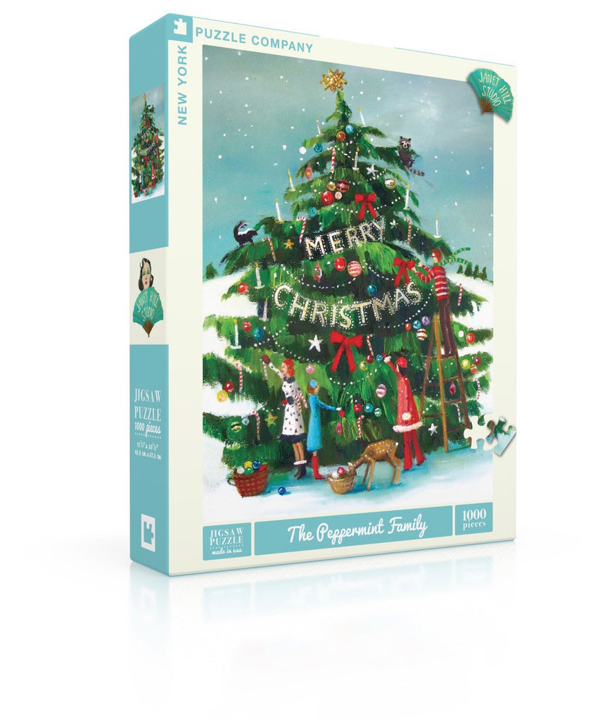 The Peppermint Family - 1000 Piece Janet Hill Jigsaw Puzzle – New
