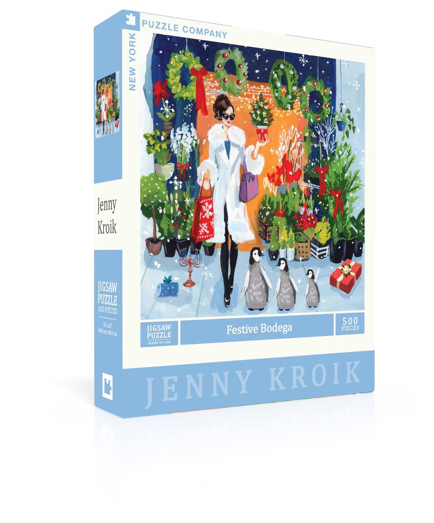 Festive Bodega - 500 Piece Jenny Kroik Jigsaw Puzzle – New York