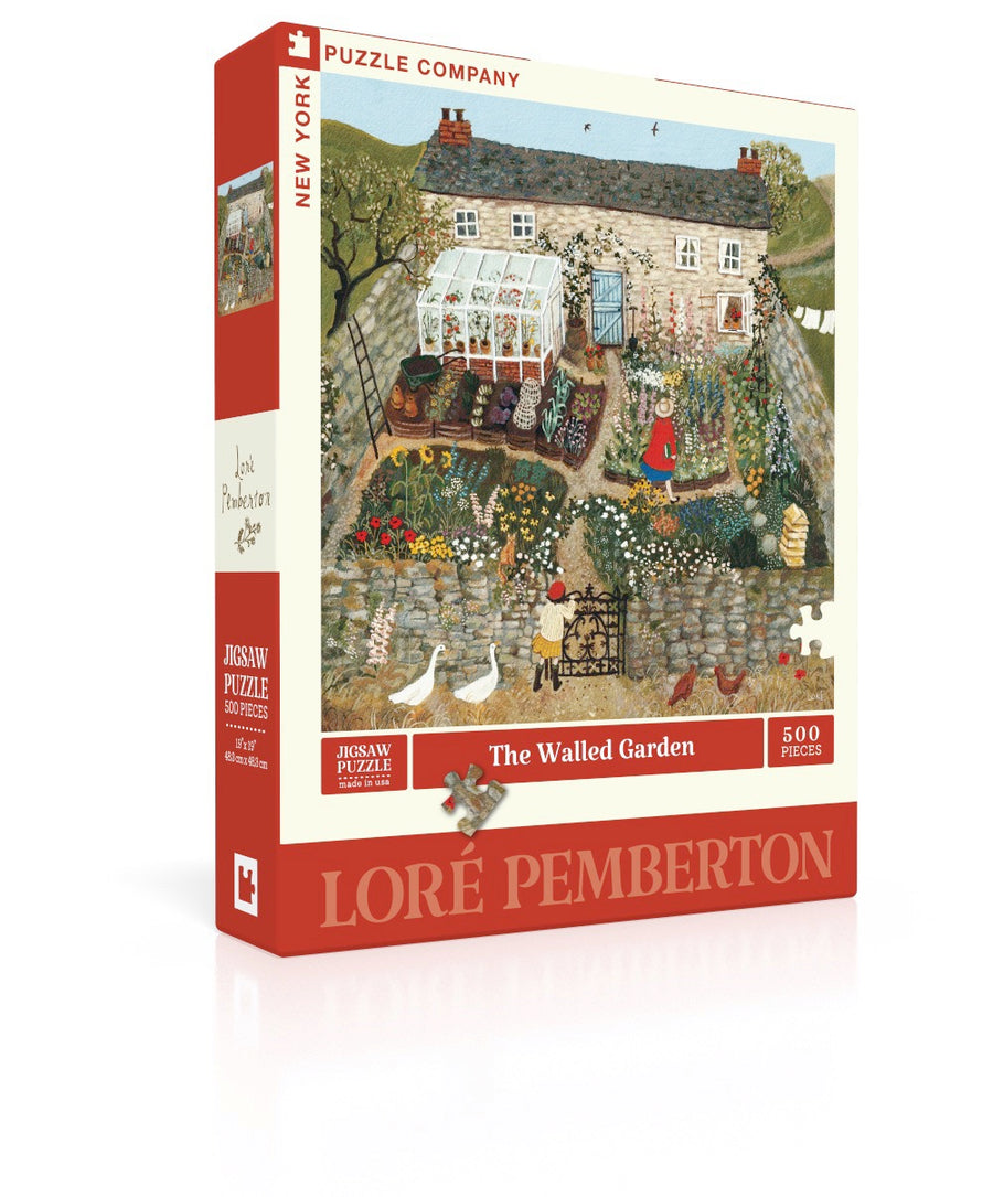 New York Puzzle Company – Loré Pemberton The Walled Garden – Rompecabezas de 500 piezas – Yaxa