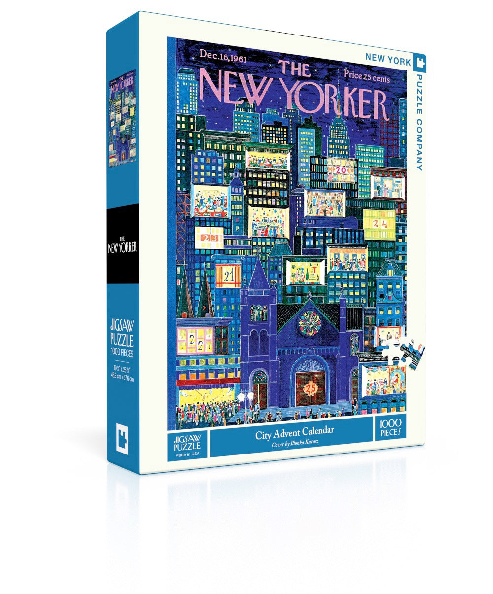 City Advent Calendar 1000 Piece New Yorker Jigsaw Puzzle New York