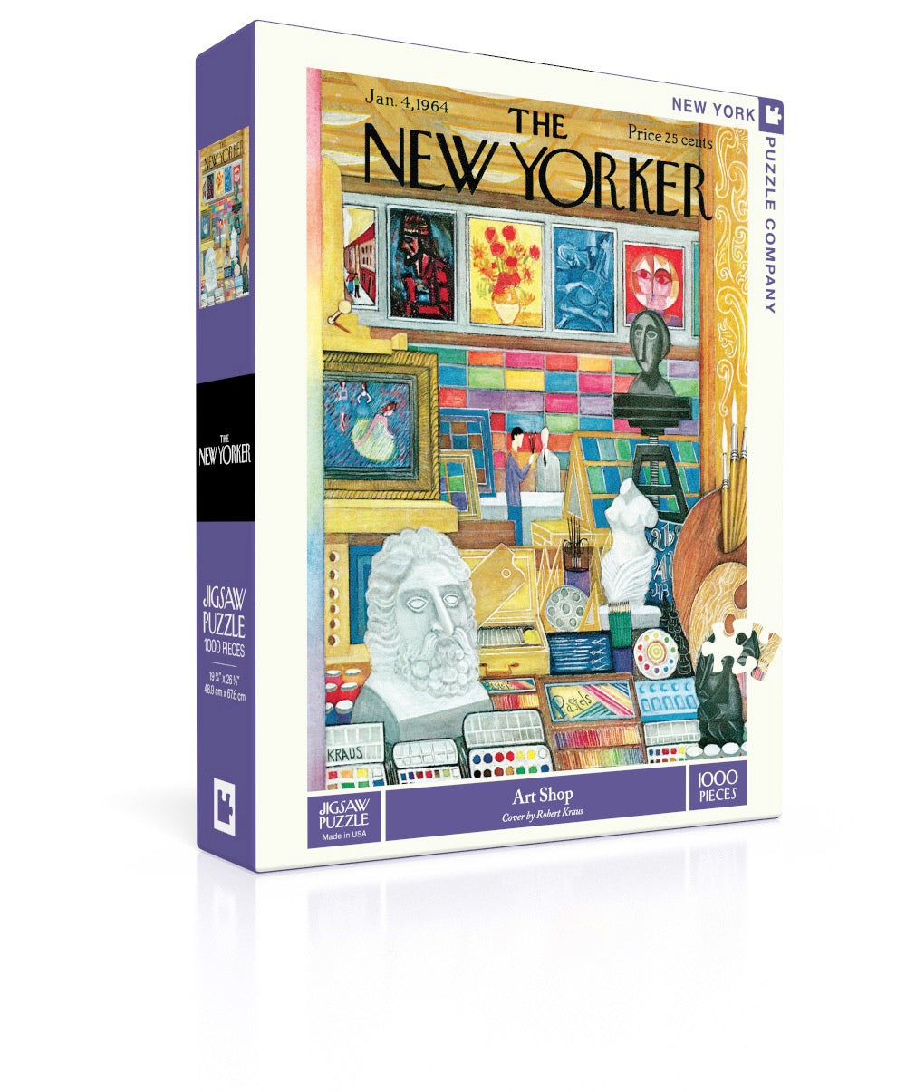 Art Shop 1000 Piece New Yorker Jigsaw Puzzle New York Puzzle Company Art Shop 1000 Piece New Yorker Jigsaw Puzzle New York Puzzle Company
