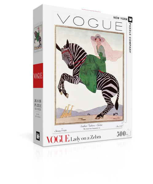Lady on a Zebra - 500 Piece Vogue Magazine Jigsaw Puzzle – New