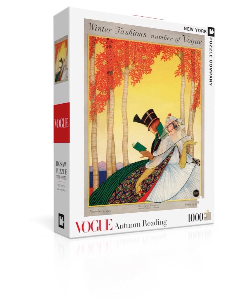 A Vogue Cover Of A Woman Reading A Vogue Book Framed Print
